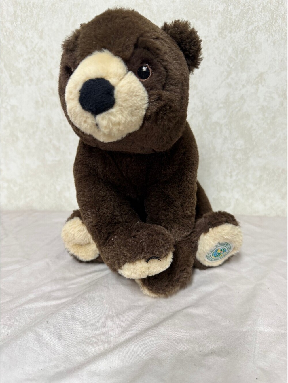 FAO Schwarz Brown Bear Plush with Save the Earth Paw Patch